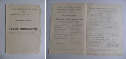 Pagella/Foglio Informativo Puricelli Graziella. Scuola Elementare Gallarate Anno Scolastico 1944-1945 (R.S.I.) - Diplomi E Pagelle