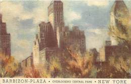 Pays Divers -etats Unis- Usa -ref C369- Barbizon Plaza - New York   - Postcard In Good Condition - - Central Park