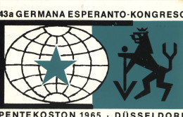CPA (esperanto B7)ESPERANTO   43e Germana Esperanto Kongresso  Pentekoston 1965 DUSSELDORF (defaut Bord Haut) - Esperanto