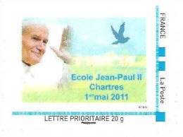 (L137) Chartres : école Jean Paul II T. "Montimbreàmoi" Issu De Feuille (cadre Bleu) (2011) - Autres & Non Classés