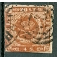 Dänemark 1857 Mi. 7 Gest. Wappen Krone Zepter - Used Stamps