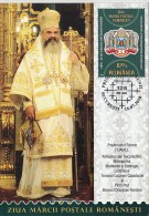 3846- HIS BEATITUDE DANIEL, ROMANIAN ORTHODOX CHURCH PATRIARCH, CARTES MAXIMUM, OBLIT FDC, 2010, ROMANIA - Cartes-maximum (CM)