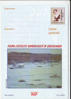 3920- CONSTANTIN DUMBRAVA, FIRST ROMANIAN EXPEDITION IN GREENLAND, POSTCARD STATIONERY, 2001, ROMANIA - Explorers