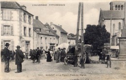 MANZAT LA FOIRE PLACE DE L'EGLISE TRES ANIMEE - Manzat