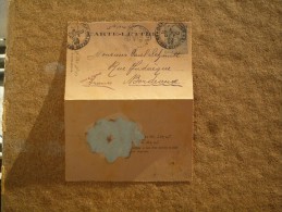 Carte-lettre Entier Postal Pour Bordeaux Turquie Oblitération Smyrne - 1837-1914 Smyrna