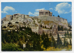 Grèce--Athènes-1979--Vue De L'Acropole--- Cpm --Beau Timbre Au Dos (bateau) - Grèce