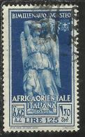 AFRICA ORIENTALE ITALIANA AOI 1938 AUGUSTO LIRE 1,25 USED USATO - Africa Oriental Italiana