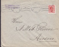 Denmark N. HENRIKSEN's HUMLEFORRETNING, ODENSE 1914 Cover Brief To ASSENS Arrival (2 Scans) - Storia Postale