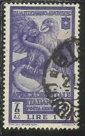 AFRICA ORIENTALE ITALIANA AOI 1938 POSTA AEREA AIR MAIL AUGUSTO LIRE 1 USED USATO - Africa Oriental Italiana