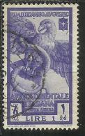 AFRICA ORIENTALE ITALIANA AOI 1938 POSTA AEREA AIR MAIL AUGUSTO LIRE 1 USED USATO - Afrique Orientale Italienne