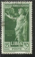 COLONIE ITALIANE LIBIA 1938 AUGUSTO CENT. 25 USED USATO - Italienisch Ost-Afrika