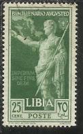 COLONIE ITALIANE LIBIA 1938 AUGUSTO CENT. 25 USED USATO - Italian Eastern Africa