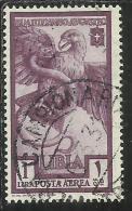 COLONIE ITALIANE LIBIA 1938 POSTA AEREA AIR MAIL AUGUSTO LIRE 1 LIRA USED USATO OBLITERE' - Africa Oriental Italiana
