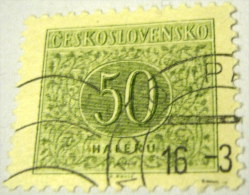 Czechoslovakia 1954 Postage Due 50h - Used - Segnatasse