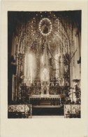 CPA 49 Carte-Photo SAUMUR - Carte Unique - Intérieur De L'Eglise Saint Nicolas - Fête De La Sainte Thérèse - Voir Recto - Saumur