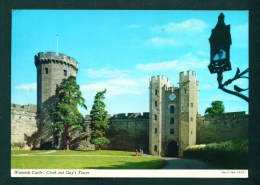 ENGLAND  -  Warwick Castle  Clock And Guy's Tower Used Postcard As Scans - Warwick