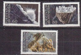 LIECHTENSTEIN Mineraux, Fossiles, Yvert N° 1034/36 ** MNH, NEUF SANS CHARNIERE - Minerals