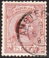 1891  Prinses Wilhelmina Hangend Haar 7½ Cent Bruinrood NVPH 36 - Usati