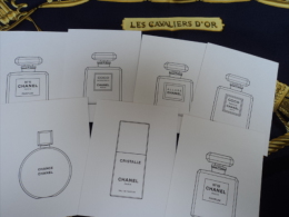 CHANEL : LES EXCLUSIFS : LOT 7 CARTES   VOIR& LIRE !! - Miniaturen Damendüfte (ohne Verpackung)