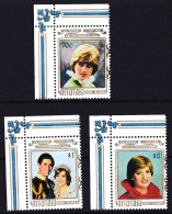 Aitutaki 1982 Princess Of Wales 21st Birthday Set Of 3 MNH - Aitutaki