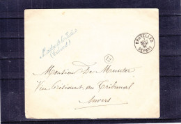 Belgique - Lettre De 1901 ° - Ministère De La Justice - Cabinet - Expédié Vers Anvers - Andere & Zonder Classificatie