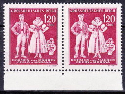 Boheme Et Moravie 1944 Mi 133 (Yv 112) Avec Varieté - Position 93/1, (MNH)**,tache Blanche Entre Les Chaussures - Altri & Non Classificati