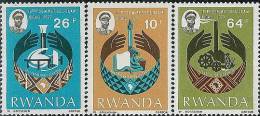 AN0135 Rwanda 1977 Africa Summit - Industrial Science Education 3v MNH - Unused Stamps