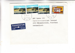 ISLAND, 1975, Flugpostbrief, Michel 434 (3) & 482 Nach Deutschland - Storia Postale