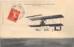 ALPES MARITIMES  06  NICE  GRAND MEETING D'AVIATION  1910  BIPLAN FARMAN - Transport Aérien - Aéroport