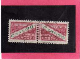 SAN MARINO 1945 PACCHI POSTALI PARCEL POST CENT. 20 TIMBRATO USED - Pacchi Postali