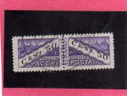 SAN MARINO 1945 PACCHI POSTALI PARCEL POST CENT. 50 TIMBRATO USED - Spoorwegzegels