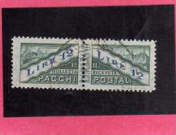 SAN MARINO 1945 PACCHI POSTALI PARCEL POST LIRE 12 TIMBRATO USED - Parcel Post Stamps