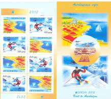 2012. Azerbaijan, Europa 2012, Booklet Of 8v, Parthly Imperforated,  Mint/** - Azerbaïdjan