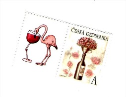 Czech Republic 2014 - Red Wine With Cupon, MNH - Flamingos