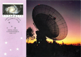 AUSTRALIA FDC MAXICARD YEAR OF SPACE 1 STAMP OF $1.20 VALID FOR POSTAGE WORLD ISSUED 19-03-1992 CTO READ DESCRIPTION!! - Covers & Documents
