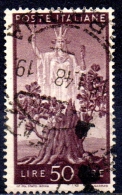 ITALY 1945 Peace - 50l. - Purple  FU - Oblitérés