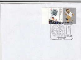 3950- GERMANY'06 SOCCER WORLD CUP, STAMP AND SPECIAL POSTMARK ON COVER, 2005, GERMANY - 2006 – Germany