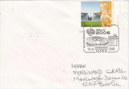 3953- GERMANY'06 SOCCER WORLD CUP, STADIUM, STADE, STAMP AND SPECIAL POSTMARK ON COVER, 2006, GERMANY - 2006 – Germany