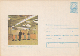 4108- SPRING SUBWAY STATION, COVER STATIONERY, 1980, ROMANIA - Tram