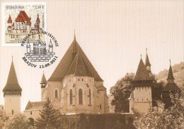 4151- BIERTAN- FORTIFIED CHURCH, CARTES MAXIMUM, OBLIT FDC, 2011, ROMANIA - Cartoline Maximum