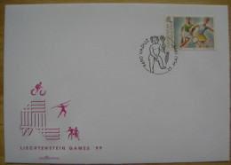 1999 LIECHTENSTEIN GAMES FDC BADMINTON - Badminton