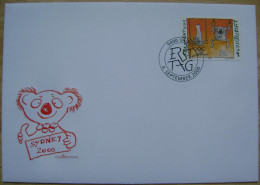 2000 LIECHTENSTEIN FDC 1 SYDNEY OLYMPIC GAMES AUSTRALIA GYMNASTICS - Summer 2000: Sydney