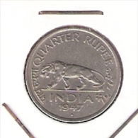 INDIA 1/4 RUPEE 1947 - India