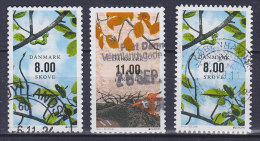 Denmark 2011 Mi. 1642 A &C, 1643  8.00 & 11.00 Kr. Danish Forests Europa CEPT (Sheet & Booklets Perfs.) Complete Set !! - Usati