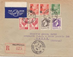 ALGERIE  LETTRE TAXEE POUR LE SENEGAL 1944 - Lettres & Documents