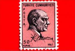 TURCHIA - Usato - 1967 - Kemal Ataturk - 50 - Usados