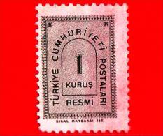 TURCHIA - USATO - 1963 - Servizio 1 Kuruş - Used Stamps