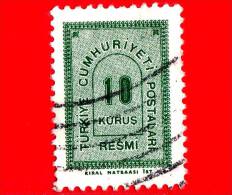 TURCHIA - USATO - 1963 - Servizio - 10 - Used Stamps