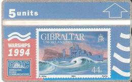 Nº 31 TARJETA DE GIBRALTAR DEL BARCO MAC LANAHAN NUEVA-MINT (SELLO-STAMP) - Francobolli & Monete