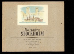 BEAUTIFUL DET VACKRA STOCKHOLM En Anglais Et En  Suédois 1953 RARE Et MAGNIFIQUE  EBBE FOG  ESKIL HOLM - Langues Scandinaves